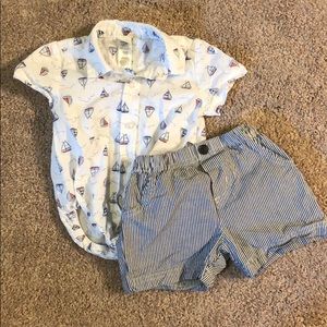 Little Me Boys summer outfit 12 mo
